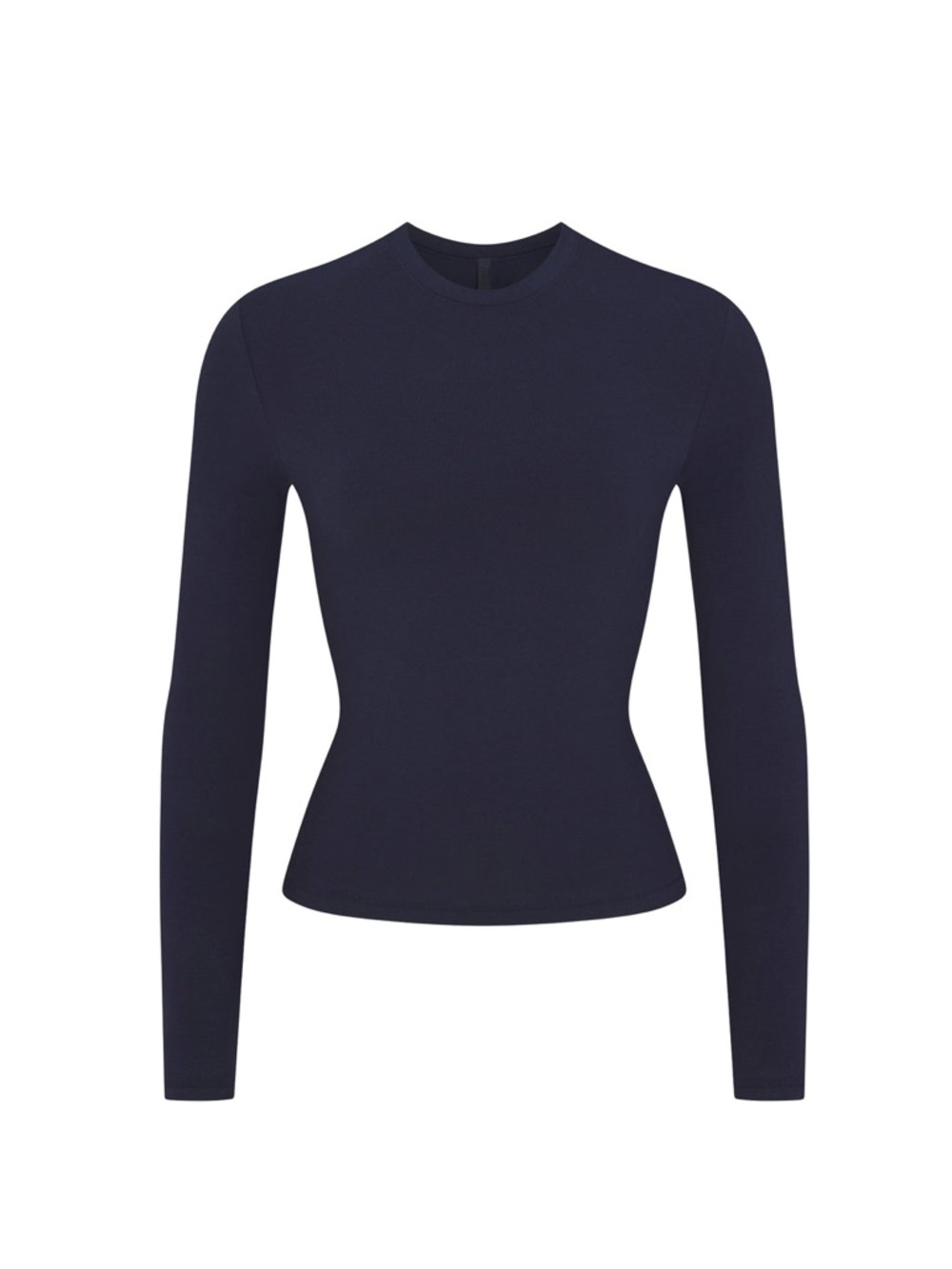 Skims Cotton Jersey Long Sleeve T-Shirt Navy